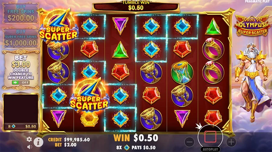 Gates of Olympus Super Scatter: Zeus na gridi ya vito katika hekalu